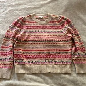 J. Crew fair isle crewneck sweater